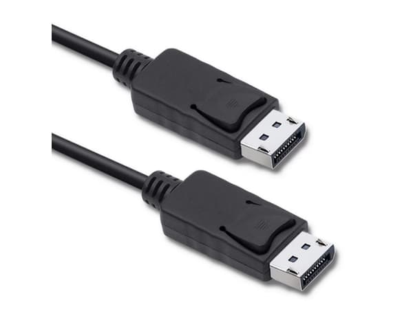 Qoltec - DisplayPort-kabel - DisplayPort (hane) till DisplayPort (hane) - DisplayPort 1.2 - 1 m - 5K30Hz stöd, stöd för 1080p - svart