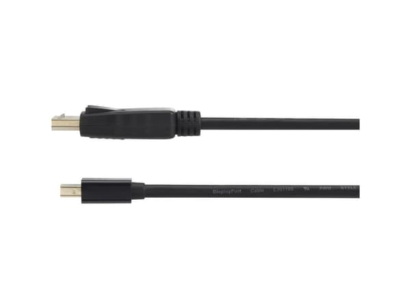 Renkforce Mini-display-port / DisplayPort Adapterkabel Mini DisplayPort-stik, DisplayPort-stik 1.50 m Sort RF-4538174 forgyldte stik Displayport-kabe