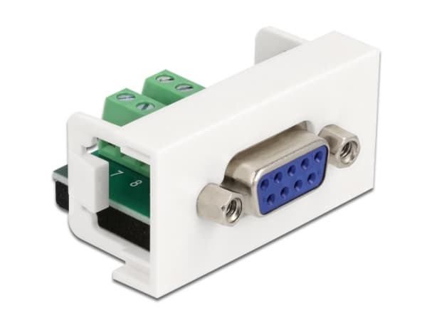 Delock - Easy 45 - snäppbar modul - 9-pin D-Sub ( female ) - vit, RAL 9003