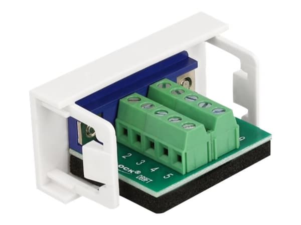 Delock - Easy 45 - snäppbar modul - 9-pin D-Sub ( female ) - vit, RAL 9003