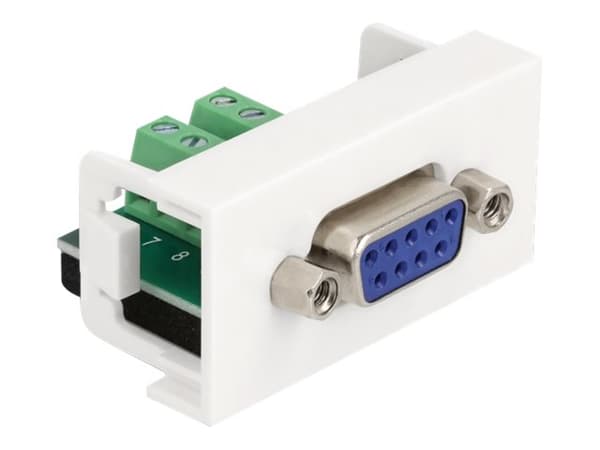 Delock - Easy 45 - snäppbar modul - 9-pin D-Sub ( female ) - vit, RAL 9003