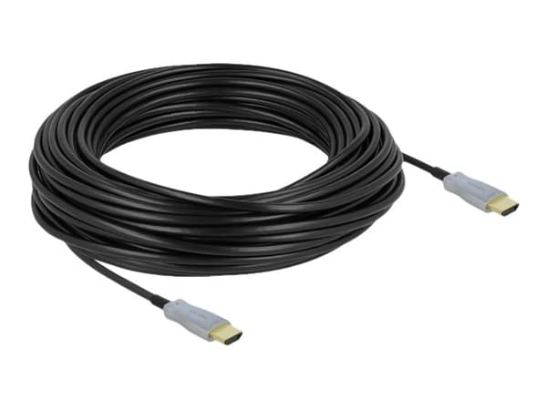 DeLOCK 85016, 25 m, HDMI-tyyppi A (vakio), HDMI-tyyppi A (vakio), 18 Gbit/s, Musta