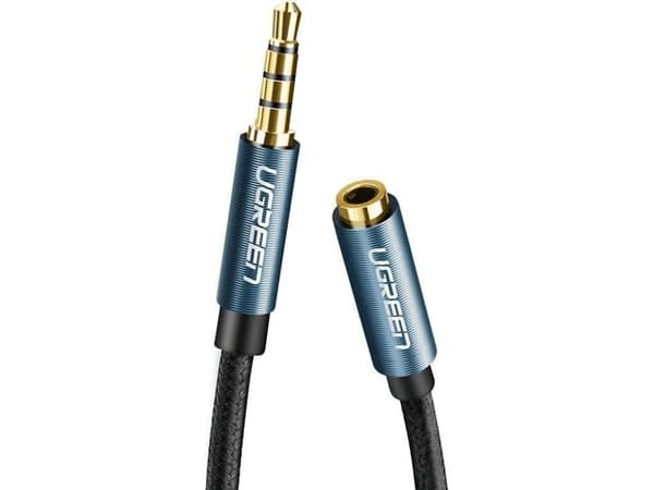 UGREEN AV118 Audiojatkojohto AUX-liitin 3,5 mm, 2m (sininen)