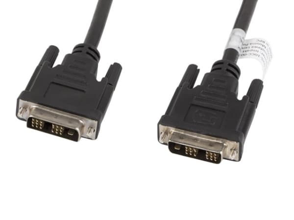 Lanberg - DVI-kabel - enkeltlenke - DVI-D (hann) til DVI-D (hann) - 3 m - støtte for 1920 x 1080 ved 60 Hz - svart
