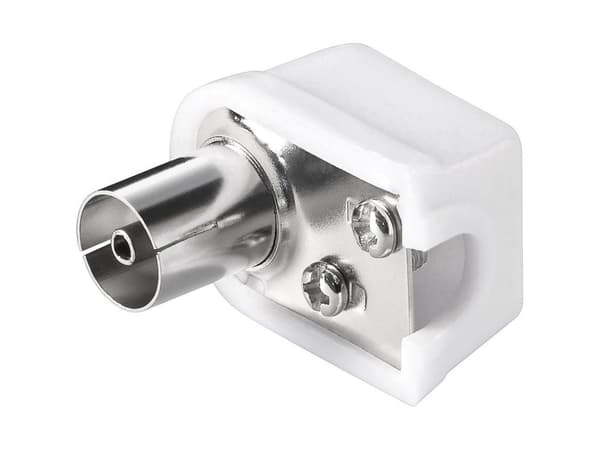 Goobay 11503, IEC, IEC, Hunkjønn, 90°, Hvit, Plast