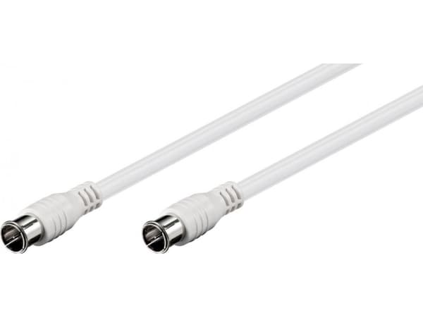 Goobay 1.5m SAT-kabel, 1,5 m, F M, F M, Vit