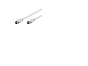 Goobay 1,5 m SAT-kabel, 1,5 m, F M, F M, Hvit