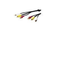 Goobay AVK 201-1500 15.0m, 15 m, 3 x RCA, 3 x RCA, Sort, Hankjønn/hankjønn