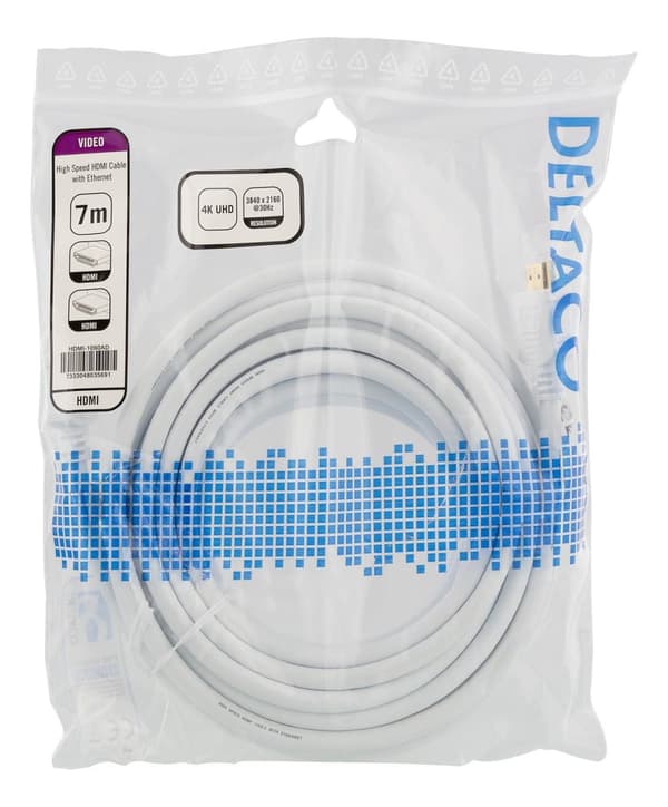High-Speed HDMI cable, 7m, Ethernet, 4K UHD, white