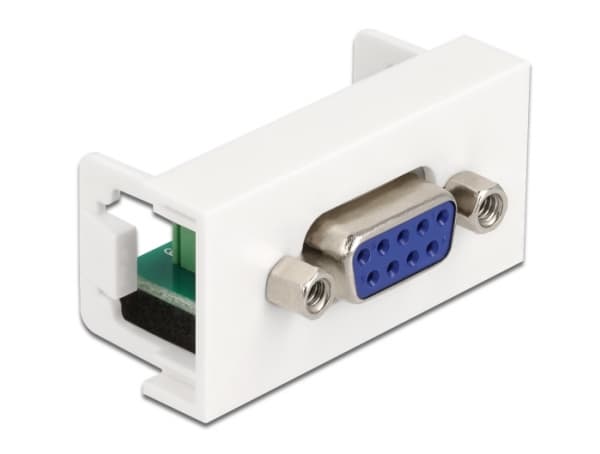Delock - Easy 45 - snäppbar modul - 9-pin D-Sub ( female ) - vit, RAL 9003