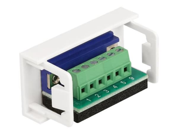 Delock - Easy 45 - snäppbar modul - 9-pin D-Sub ( female ) - vit, RAL 9003
