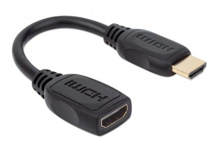 Manhattan 354523, HDMI 19-pin, HDMI 19-pin, 0,2 m, Sort