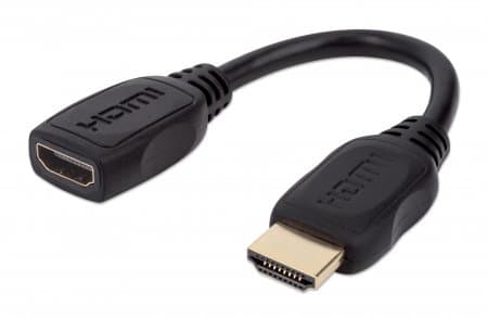 Manhattan 354523, HDMI 19-pin, HDMI 19-pin, 0,2 m, Sort