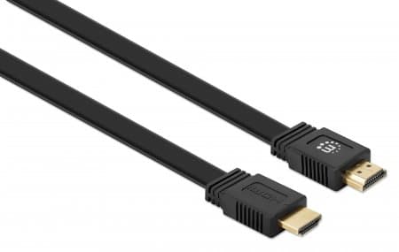 Manhattan 355643, 10 m, HDMI Typ A (standard), HDMI Typ A (standard), 3D kompatibilitet, Ljudreturkanal (ARC), Svart