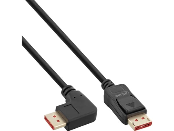 InLine 17151R, 1 m, DisplayPort, DisplayPort, Hankjønn, Hankjønn, 7680 x 4320 piksler