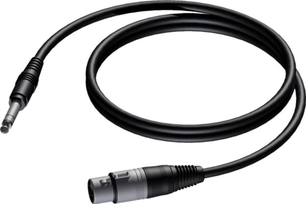 Adapter AV Procab Procab CAB723/1.5 XLR female - 6.3 mm Jack male stereo 1.5 meter