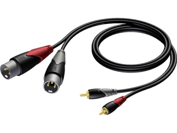 Procab Classic Series CLA701 - Lydkabel - RCA x 2 hann til XLR3 hann - 3 m