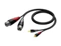 Miniatyrbilde 1 av 4: Procab Classic Series CLA701 - Lydkabel - RCA x 2 hann til XLR3 hann - 3 m