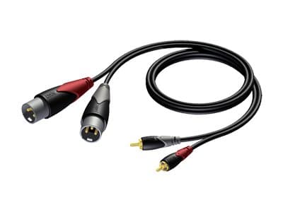 Procab Classic Series CLA701 - Lydkabel - RCA x 2 hann til XLR3 hann - 3 m