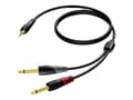 Pikkukuva 1 / 4: Adapter AV Procab PROCAB CLA713/1.5 3.5 mm Jack male stereo - 2 x 6.3 mm Jack male mono 1.5 meter