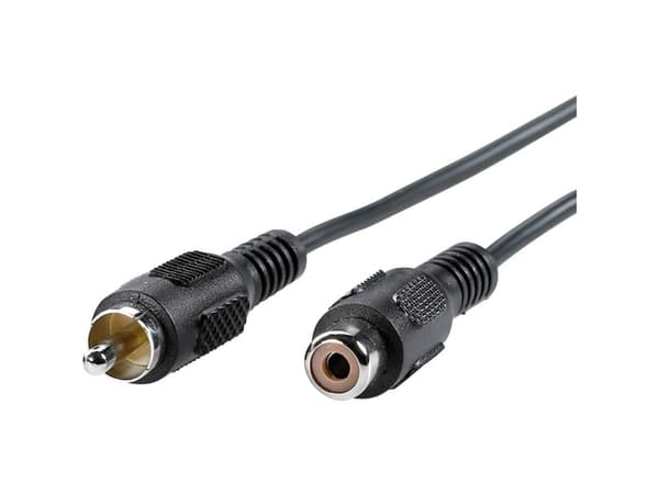 Value Cinch Cable, simplex M - F 5 m, RCA, Hankjønn, RCA, Hunkjønn, 5 m