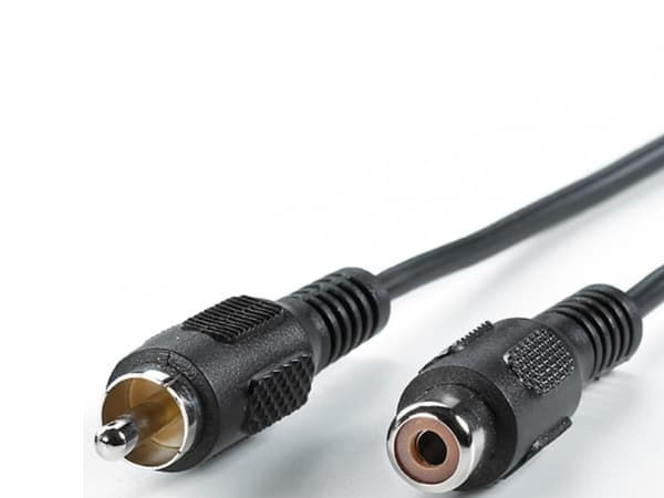 Value Cinch Cable, simplex M - F 5 m, RCA, Hankoppling, RCA, Honkoppling, 5 m