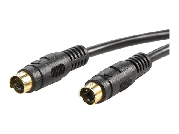 Secomp VALUE - Videokabel - S-Video - 4-stifts mini-DIN hane till 4-stifts mini-DIN hane - 5 m - skärmad - svart