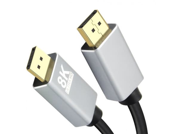 Helos liitäntäkaapeli, DisplayPort uros/uros, PREMIUM 8K, 2.0m, musta