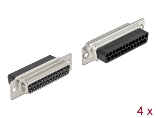 Delock - Datakontakt - DB-25 (hona) (paket om 4)