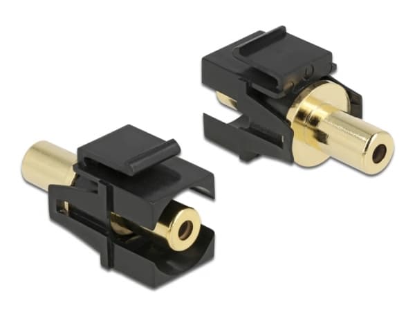 Delock - Modulaarinen inlay - 3,5 mm stereo miniliitin - musta