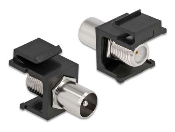 Delock Keystone Module IEC hanne > F hunn - Modulær inngang - ICE-tilkobling - Svart (86857)