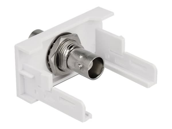 Delock - Easy 45 - trykklåsmodul - BNC - 1 modul - hvit, RAL 9003