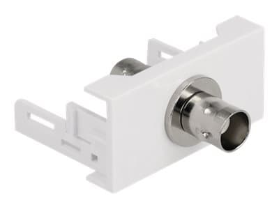 Delock - Easy 45 - trykklåsmodul - BNC - 1 modul - hvit, RAL 9003