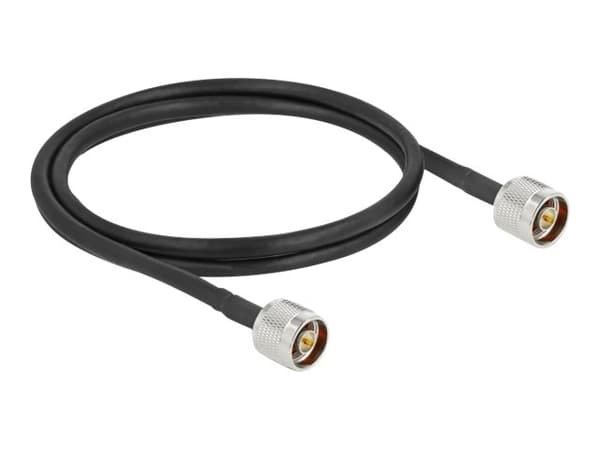 Delock - Antennekabel - N-kontakt plugg til N-kontakt plugg - 1 m - koaksial - svart