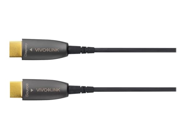 VivoLink Pro - High Speed - HDMI-kabel - HDMI hann til HDMI hann - 7.5 m - fiberoptisk - svart - formstøpt, 4 K 60 Hz (4096 x 2160) støtte