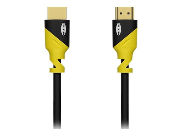 Blow Yellow - Standard - HDMI-kabel - HDMI hann til HDMI hann - 5 m - 4K-støtte, støtte for Dolby DTS-HD Master Audio, støtte for Dolby TrueHD
