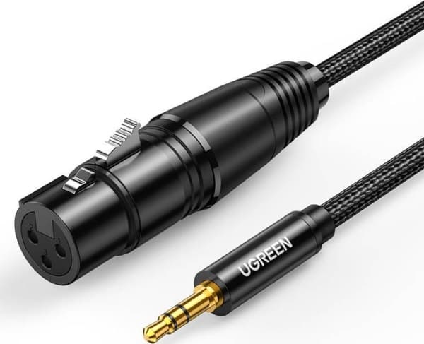 Ugreen UGREEN AV182 Cable XLR female to 3.5 male jack cable - 2m (black)