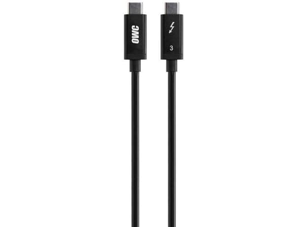 OWC Premium - Thunderbolt-kabel - 24 pin USB-C (hane) till 24 pin USB-C (hane) - Thunderbolt 3 - 2 m - stöd för 5K - svart
