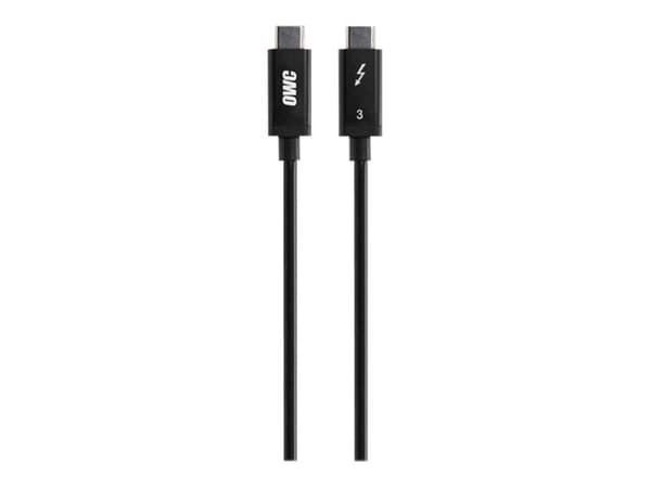OWC Premium - Thunderbolt-kabel - 24 pin USB-C (hane) till 24 pin USB-C (hane) - Thunderbolt 3 - 2 m - stöd för 5K - svart