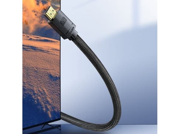 BASEUS - HDMI-kabel - HDMI hane till HDMI hane - 3 m - svart - 4K120Hz stöd, 8K60 Hz (7680 x 4320) stöd, 2K144Hz support
