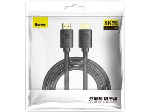 BASEUS - HDMI-kabel - HDMI hane till HDMI hane - 3 m - svart - 4K120Hz stöd, 8K60 Hz (7680 x 4320) stöd, 2K144Hz support