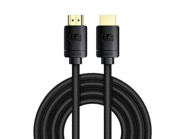BASEUS - HDMI-kabel - HDMI hane till HDMI hane - 3 m - svart - 4K120Hz stöd, 8K60 Hz (7680 x 4320) stöd, 2K144Hz support