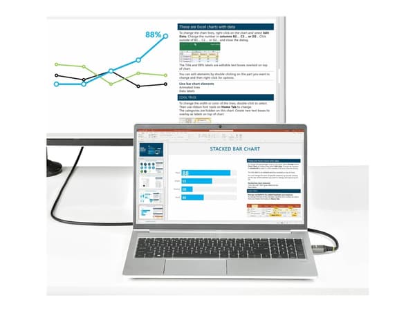 StarTech.com 2 m Premium certifierad HDMI 2.0-kabel - Hög hastighets UHD 4K 60 Hz HDMI-kabel med Ethernet - HDR10, ARC - UHD HDMI Video-sladd - För U