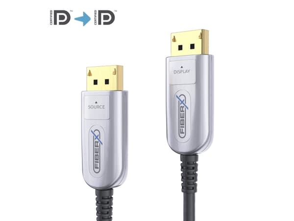 FiberX FX-I250-015, 15 m, DisplayPort, DisplayPort, Hankjønn, Hankjønn, 7680 x 4320 piksler