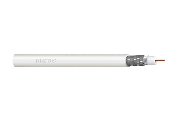 DIGITUS Professional - Samlet kabel - 500 m - 5 mm - koaksial - RG-6 - hvit