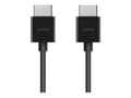 Miniatyrbild 5 av 5: Belkin BoostCharge - Ultra High Speed - HDMI-kabel - HDMI hane till HDMI hane - 2 m - svart - stöd för 8K - för P/N: AVC006BTSGY, F4U098BT, F4U110BT,