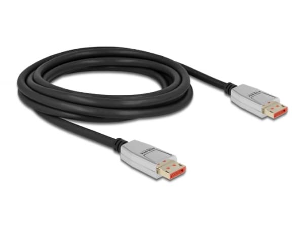 Delock - DisplayPort-kabel - DisplayPort (hann) til DisplayPort (hann) - DisplayPort 1.4 - 3 m - støtte for 8K UHD (7680 x 4320) - svart