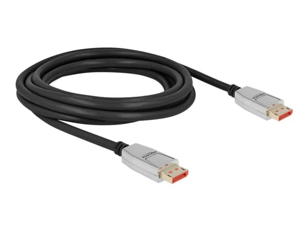 Delock - DisplayPort-kabel - DisplayPort (hann) til DisplayPort (hann) - DisplayPort 1.4 - 3 m - støtte for 8K UHD (7680 x 4320) - svart