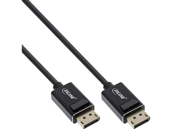 InLine 15402P, 2 m, DisplayPort, DisplayPort, Hankjønn, Hankjønn, 7680 x 4320 piksler