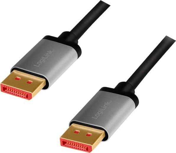 LogiLink CDA0104, 1 m, DisplayPort, DisplayPort, Hankjønn, Hankjønn, 7680 x 4320 piksler